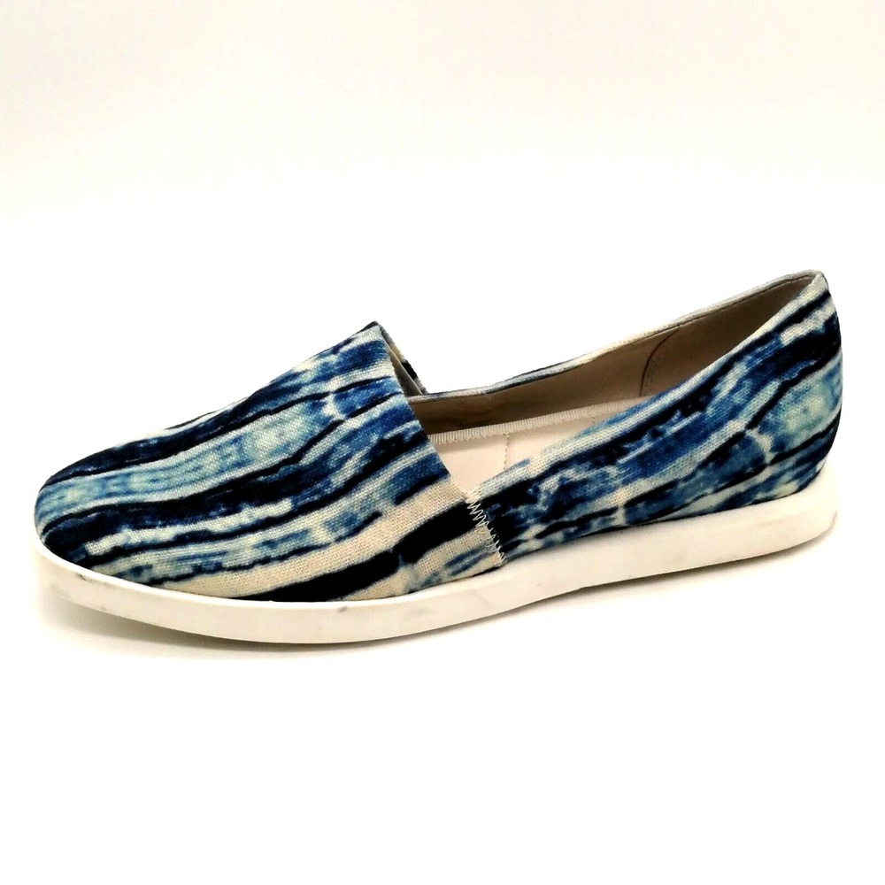 Franco Sarto Shoes Womens Bonza Blue White‎ 8 Loafer Sneakers Walking Comfort